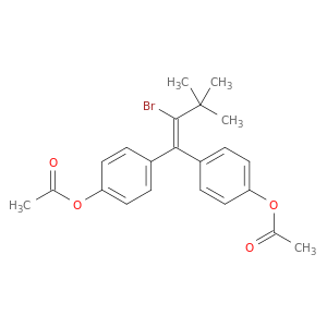Phenol,4,4'-(2-bromo-3,3-dimethyl-1-butenylidene)bis-, diacetate (9CI)
