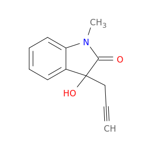 2H-Indol-2-one, 1,3-dihydro-3-hydroxy-1-methyl-3-(2-propynyl)-
