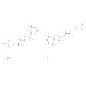 1-十二烷醇,3,3,4,5,5,6,6,7,7,8,8,9,9,12,12,11,11,12,12,12-亨瑞氟氟氟-,1-(磷酸二氢),铵盐(1：2)