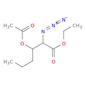 Hexanoic acid, 3-(acetyloxy)-2-azido-, ethyl ester
