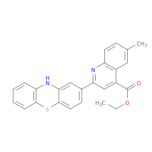4-Quinolinecarboxylicacid, 6-methyl-2-(10H-phenothiazin-2-yl)-, ethyl ester