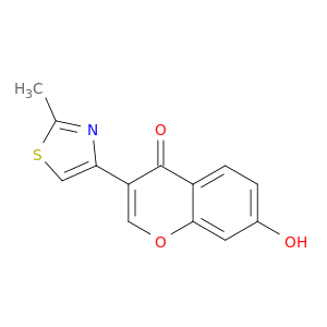 4H-1-Benzopyran-4-one, 7-hydroxy-3-(2-methyl-4-thiazolyl)-