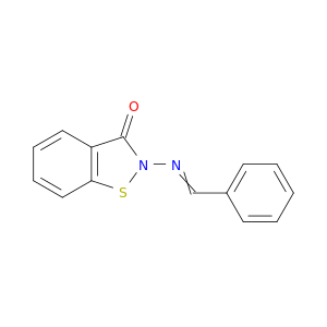 1,2-Benzisothiazol-3(2H)-one, 2-[(phenylmethylene)amino]-