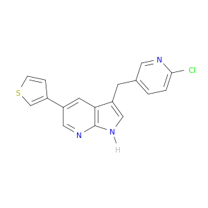 1H-Pyrrolo[2,3-b]pyridine, 3-[(6-chloro-3-pyridinyl)methyl]-5-(3-thienyl)-