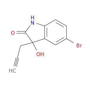 2H-Indol-2-one, 5-bromo-1,3-dihydro-3-hydroxy-3-(2-propynyl)-