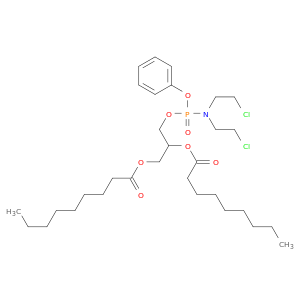 Nonanoic acid,1-[[[[bis(2-chloroethyl)amino]phenoxyphosphinyl]oxy]methyl]-1,2-ethanediylester (9CI)