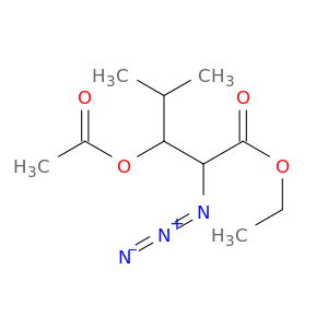 Pentanoic acid, 3-(acetyloxy)-2-azido-4-methyl-, ethyl ester