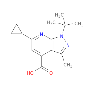 1-叔丁基-6-环丙基-3-甲基-1H-吡唑并[3,4-B]吡啶-4-羧酸