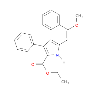 3H-Benz[e]indole-2-carboxylic acid, 5-methoxy-1-phenyl-, ethyl ester