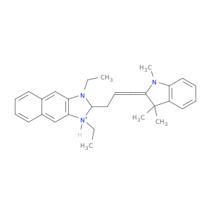 1H-Naphth[2,3-d]imidazolium,2-[3-(1,3-dihydro-1,3,3-trimethyl-2H-indol-2-ylidene)-1-propen-1-yl]-1,3-diethyl-,chloride (1:1)