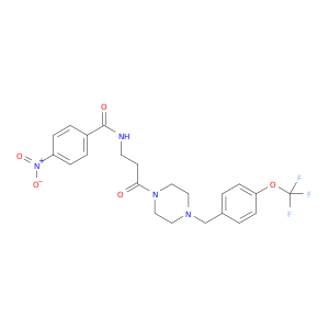 4-Nitro-N-[3-oxo-3-(4-{[4-(trifluoromethoxy)phenyl]methyl}piperazin-1-yl)propyl]benzamide