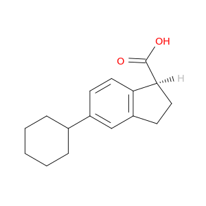 1H-Indene-1-carboxylicacid, 5-cyclohexyl-2,3-dihydro-, (1S)-
