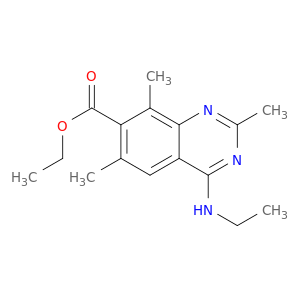 7-Quinazolinecarboxylic acid, 4-(ethylamino)-2,6,8-trimethyl-, ethyl ester