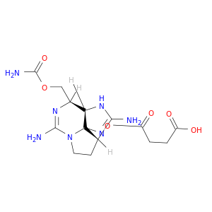 4-({(3as,4r,10r)-2,6-diamino-4-[(carbamoyloxy)methyl]-3a,4,9,10-tetrahydro-3h,8h-pyrrolo[1,2-c]purin-10-yl}oxy)-4-oxobutanoic acid