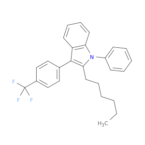 1H-Indole, 2-hexyl-1-phenyl-3-[4-(trifluoromethyl)phenyl]-