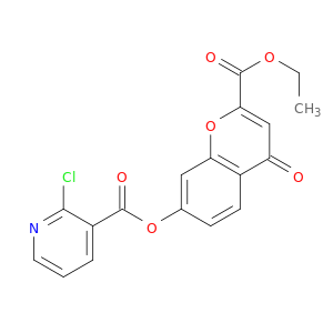 3-Pyridinecarboxylicacid, 2-chloro-, 2-(ethoxycarbonyl)-4-oxo-4H-1-benzopyran-7-yl ester