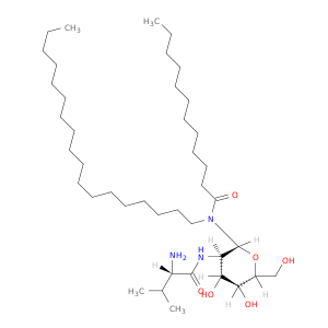 Dodecanamide,N-[2-[[(2S)-2-amino-3-methyl-1-oxobutyl]amino]-2-deoxy-b-D-glucopyranosyl]-N-octadecyl-