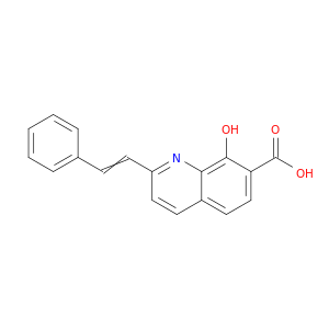 7-Quinolinecarboxylic acid, 8-hydroxy-2-(2-phenylethenyl)-