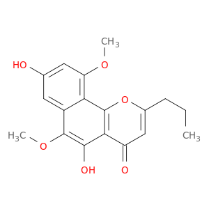 4H-Naphtho[1,2-b]pyran-4-one, 5,8-dihydroxy-6,10-dimethoxy-2-propyl-
