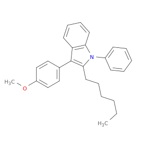 1H-Indole, 2-hexyl-3-(4-methoxyphenyl)-1-phenyl-