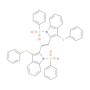 1H-Indole, 2,2'-(1,2-ethenediyl)bis[1-(phenylsulfonyl)-3-(phenylthio)-