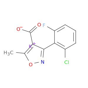 4-异恶唑羧酸,3-(2-氯-6-氟苯基)-5-甲基-,钾盐(1：1)