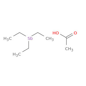 acetic acid; triethylstibane