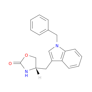 2-Oxazolidinone, 4-[[1-(phenylmethyl)-1H-indol-3-yl]methyl]-, (4S)-