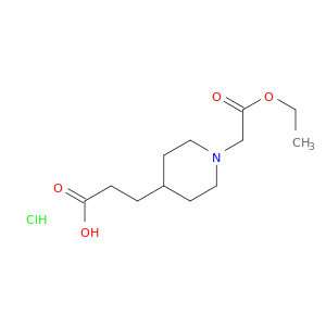 4-Piperidinepropanoic acid, 1-(2-ethoxy-2-oxoethyl)-, hydrochloride