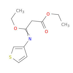 Propanoic acid, 3-ethoxy-3-(3-thienylimino)-, ethyl ester