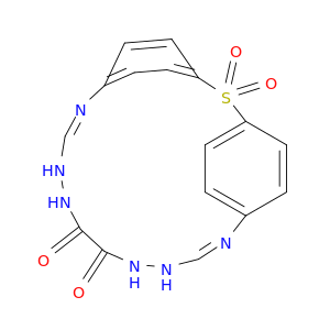2-Thia-7,9,10,13,14,16-hexaazatricyclo[15.2.2.23,6]tricosa-3,4,5,7,15,17,19,20-octaene-11,12-dione,2,2-dioxide