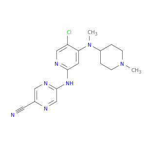 5-((5-Chloro-4-(methyl(1-methylpiperidin-4-yl)amino)pyridin-2-yl)amino)pyrazine-2-carbonitrile