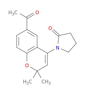 2-Pyrrolidinone, 1-(6-acetyl-2,2-dimethyl-2H-1-benzopyran-4-yl)-