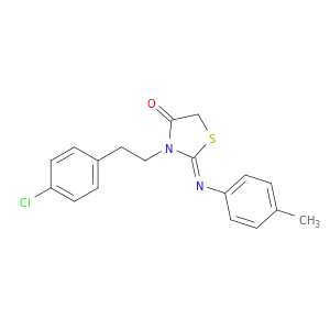 (2z)-3-[2-(4-chlorophenyl)ethyl]-2-[(4-methylphenyl)imino]-1,3-thiazolidin-4-one