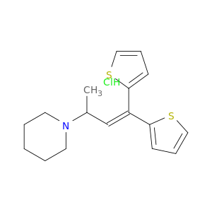 1-(1-甲基-3,3-二-2-噻吩基-2-丙烯-1-基)哌啶盐酸盐