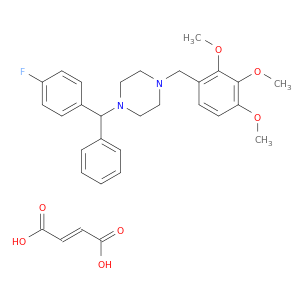 1-((4-FLUOROPHENYL)BENZYL)-4-((2,3,4-TRIMETHOXYPHENYL)METHYL)PIPERAZINE FUMARATE