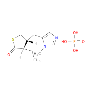 (3S,4R)-3-ethyl-4-[(3-methylimidazol-4-yl)methyl]thiolan-2-one; phosphoric acid