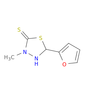 1,3,4-Thiadiazolidine-2-thione, 5-(2-furanyl)-3-methyl-