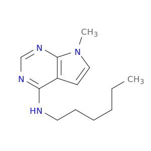 7H-Pyrrolo[2,3-d]pyrimidin-4-amine,N-hexyl-7-methyl-