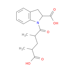 1-(4-carboxy-2-methyl-pentanoyl)-2,3-dihydroindole-2-carboxylic acid