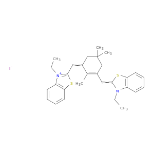苯并噻唑鎓,3-乙基-2-[[3-[(3-乙基-2(3H)-苯并噻唑基二甲基)甲基]-2,5,5-三甲基-2-环己酮-1-ylidene]甲基]-,碘化物(1：1)