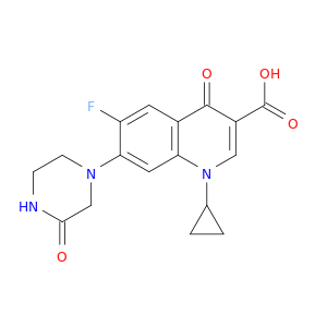 1-Cyclopropyl-6-fluoro-4-oxo-7-(3-oxopiperazin-1-yl)-1,4-dihydroquinoline-3-carboxylic acid