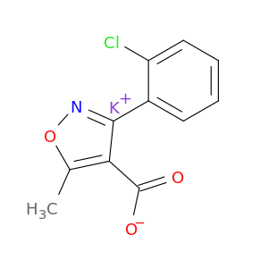 4-异恶唑羧酸,3-(2-氯苯基)-5-甲基-,钾盐(1：1)