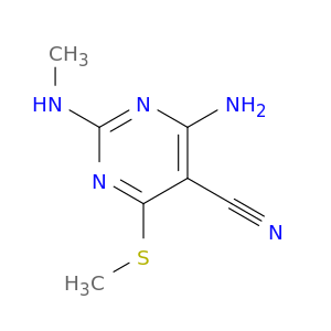 5-Pyrimidinecarbonitrile, 4-amino-2-(methylamino)-6-(methylthio)-