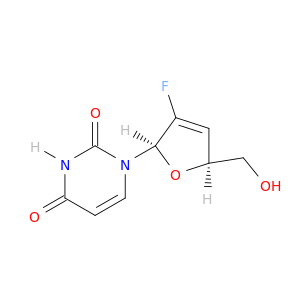 2,4(1H,3H)-Pyrimidinedione,1-[(2R,5S)-3-fluoro-2,5-dihydro-5-(hydroxymethyl)-2-furanyl]-