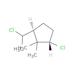 Cyclopentane, 2-chloro-5-(1-chloroethyl)-1,1-dimethyl-, trans-