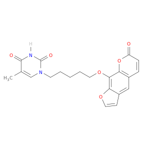 2,4(1H,3H)-Pyrimidinedione,5-methyl-1-[5-[(7-oxo-7H-furo[3,2-g][1]benzopyran-9-yl)oxy]pentyl]-