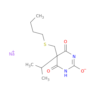 SODIUM 5-(BUTYLSULFANYLMETHYL)-4,6-DIOXO-5-PROPAN-2-YL-1H-PYRIMIDIN-2-OLATE