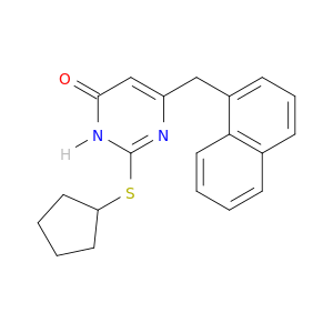 4(1H)-Pyrimidinone, 2-(cyclopentylthio)-6-(1-naphthalenylmethyl)-