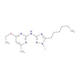 2-Pyrimidinamine, 4-ethoxy-N-(5-hexyl-1H-1,2,4-triazol-3-yl)-6-methyl-
